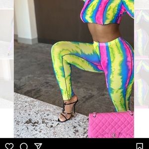 Colorful mesh 2 piece